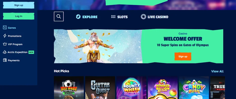 Selaa Arctic Casino pelejä